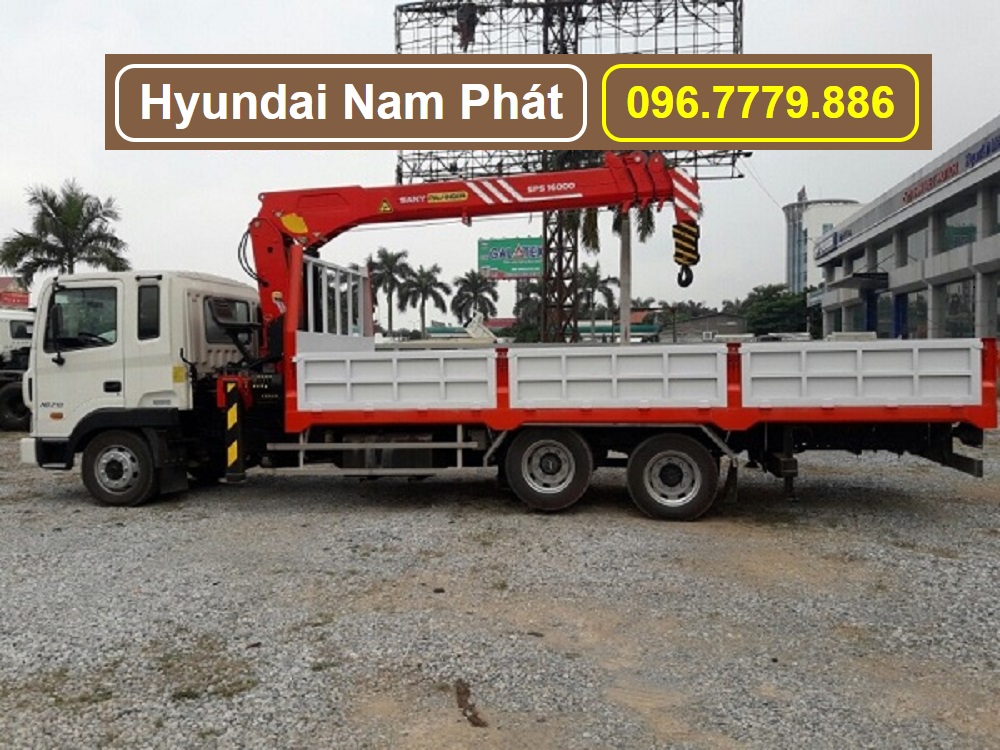 xe tải hyundai hd210 gắn cẩu 7 tấn
